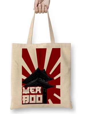 Baskı Dükkanı Weaboo Bez Çanta Uzun Saplı