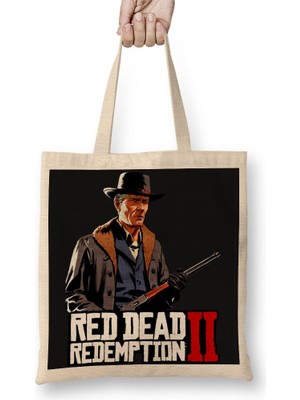 Baskı Dükkanı Red Dead Redemption 2 John Marston Bez Çanta Uzun Saplı