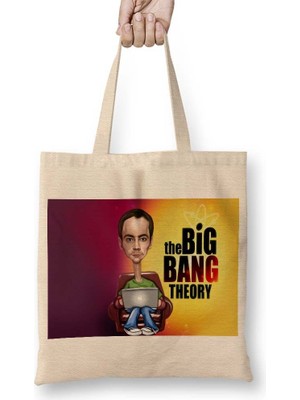 Baskı Dükkanı The Big Bang Theory Bez Çanta Uzun Saplı