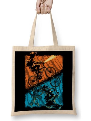 Baskı Dükkanı Stranger Things 09 Bez Çanta Uzun Saplı