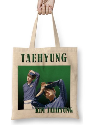 Baskı Dükkanı Kim Seokjin Vintage Bts Bez Çanta Uzun Saplı