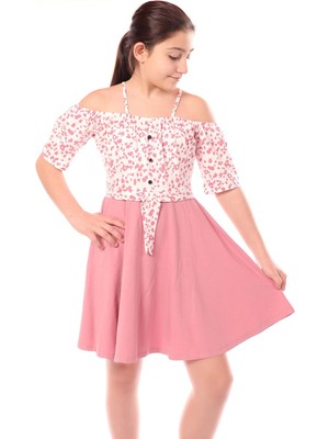 Toontoy Kids Toontoy Kız Çocuk Leopar Desenli Askılı Elbise