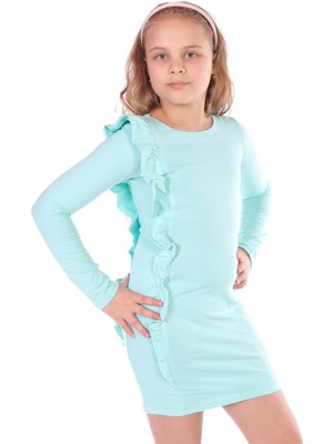 Toontoy Kids Toontoy Kız Çocuk Fırfır Detaylı Elbise