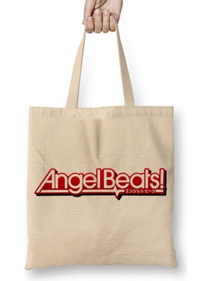 Baskı Dükkanı Angel Beats Enjeru Bitsu Yuzuru Otonashi Bez Çanta Uzun Saplı