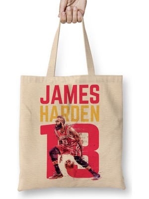 Baskı Dükkanı James Harden Bez Çanta Uzun Saplı