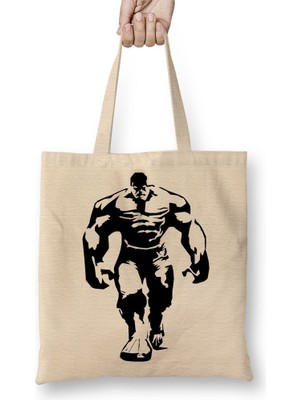 Baskı Dükkanı Kpplay Hulk Bez Çanta Uzun Saplı