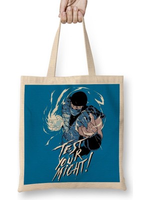 Baskı Dükkanı Subzero Mortal Kombat Bez Çanta Uzun Saplı