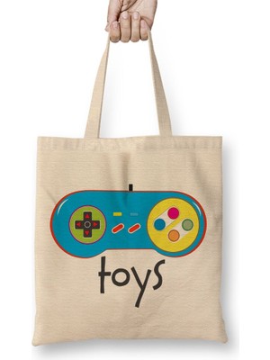 Baskı Dükkanı Controlkid Colored Bez Çanta Uzun Saplı