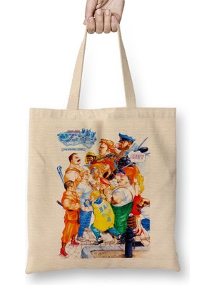 Baskı Dükkanı Final Fight Bez Çanta Uzun Saplı