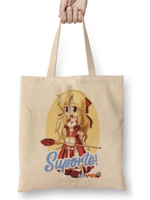 Baskı Dükkanı High Priest Suporte 02 Bez Çanta Uzun Saplı