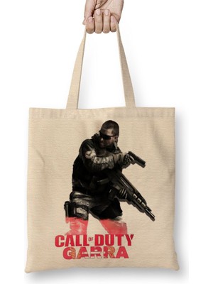 Baskı Dükkanı Call Of Duty Garra Bez Çanta Uzun Saplı