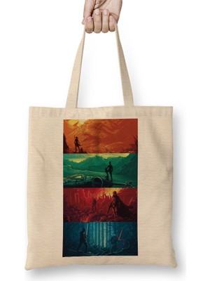 Baskı Dükkanı Comics Star Wars Bez Çanta Uzun Saplı