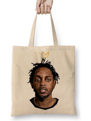 Baskı Dükkanı Kendrick Lamar Bez Çanta Uzun Saplı