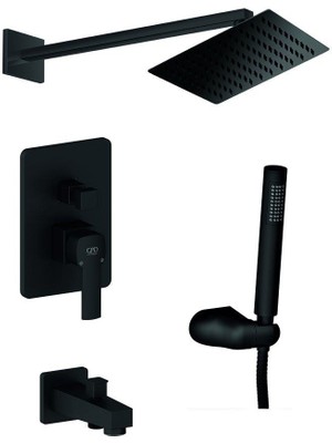 Gpd MTA160-S Tam Ankastre Duş Seti Pedra Siyah
