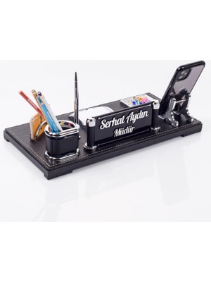 Ofistike Kişiye Özel Castilla Ofis Deri Masaüstü İsimlik