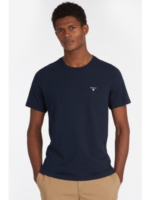 Barbour Tartan Sports T-Shirt NY31 New Navy