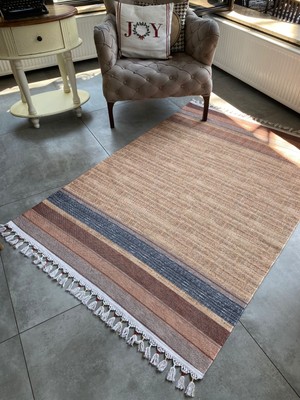 Halımax Just Yeni Nesil Yıkanabilir Püsküllü Dokuma Taban Kilim 07 80 x 150 cm.