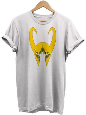 Remonz Loki Baskılı %100 Pamuk Oversize T-Shirt Büyük Beden Tişört