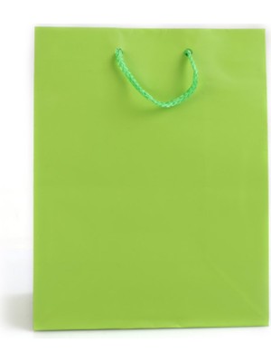 Paket Parti Kağıt Ip Saplı Çanta Yeşil 18X10X23 Ithal(12'li)