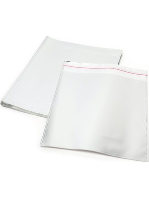 Paket Parti Ağzı Bantlı Metalize Hediye Paketi Gümüş 30X45 (50'li)