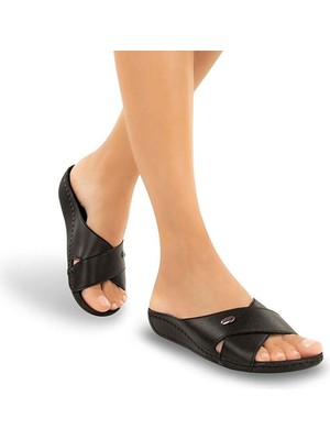 Muya Cyrus Anatomiktopuk Dikeni Jeldestekli Terlik-Siyah