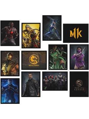 Hero Tasarım Mortal Kombat 12 Parça Mdf TABLOZLLTB367
