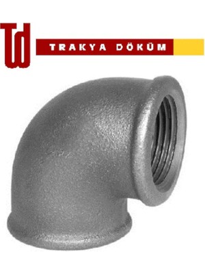 Trakya Döküm Siyah Dirsek Dişli