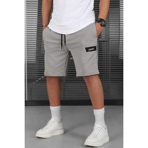 Boyalı Gri Erkek Basic Kapri Şort