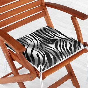 Zebra Desenli Dijital Baskılı Modern Yastık Fermuarlı Sandalye Minderi