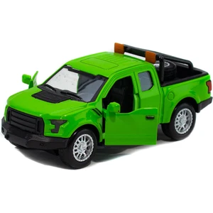 Metal Ford Ranger Pikap Çek Bırak Işıklı Yeşil 12 cm