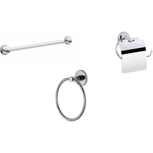 Paslanmaz Duvara Monte Uzun Havluluk-Kağıtlık-Yuvarlak Havluluk Seti