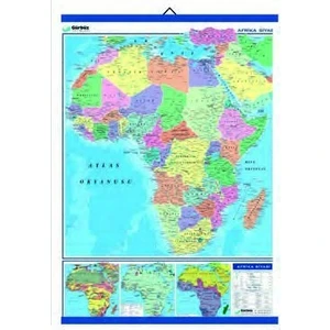 Afrika Siyasi Haritası Kaplamalı
