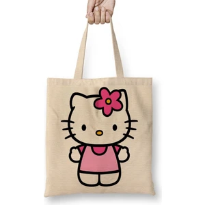 Baskı Dükkanı Gatinha Kitty Hello Kitty Bez Çanta Uzun Saplı