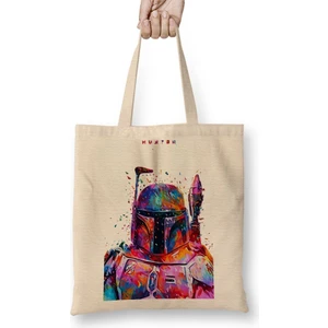 Baskı Dükkanı Hunter Star Wars Bez Çanta Uzun Saplı