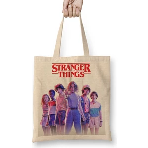 Baskı Dükkanı Stranger Things 003 Bez Çanta Uzun Saplı