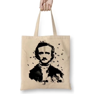 Baskı Dükkanı Edgar Allan Poe Bez Çanta Uzun Saplı