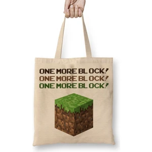 Baskı Dükkanı Minecraft 02 Bez Çanta Uzun Saplı