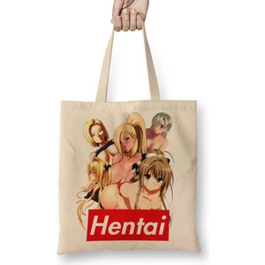 Baskı Dükkanı Hentai Hentaı Bez Çanta Uzun Saplı