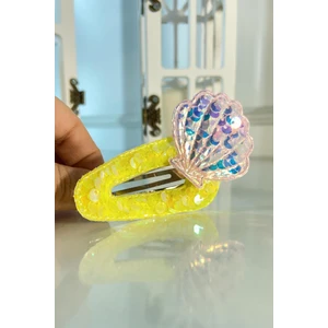 Deniz Kabuğu Figürlü Çıtçıt Toka Sarı SBT0768