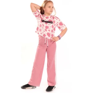 Toontoy Kids Toontoy Kız Çocuk Ön Yazı Baskılı Batikli Eşofman Takım
