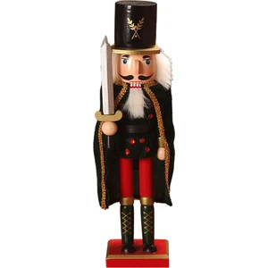 38 cm Ahşap Fındıkkıran Bebek Asker El Sanatları Noel Süsler Hediye Yeşil (Yurt Dışından)