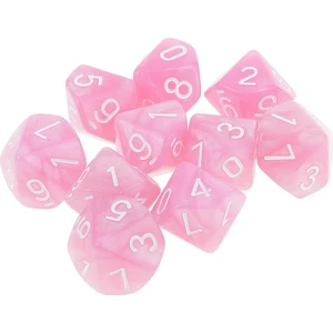 10 Adet Polyhedral Zar 10 Taraflı Zar Dnd Mtg Pink Için (Yurt Dışından)