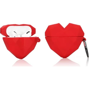 Airpods Pro Uyumlu Kılıf Origami Kalp Kırmızı