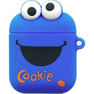 Bipower Airpods 1-2. Nesil Uyumlu Kılıf Cute Cookie Mavi