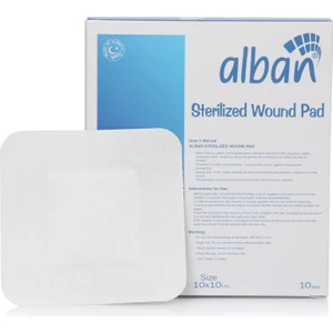 Alban Yapışkanlı Bez Yara Pedi 10CMX10CM (10 Lu)
