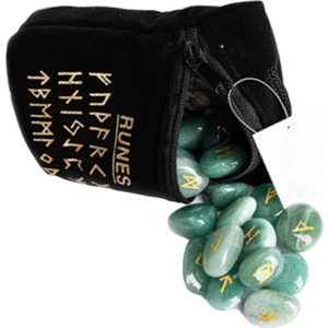 Kehanet Doğal Rune Taşlar Cilalı Enerji Taşları Hediye Ev Dekor Yeşil (Yurt Dışından)