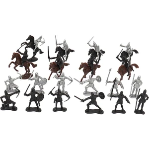 28X Orta Çağ Ortaçağ Ordevi Knight & Atlar Oyuncaklar Okçu Kılıç Kalkanı Modeli (Yurt Dışından)