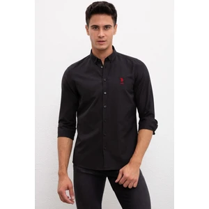 U.S. Polo Assn. Erkek Siyah Slim Fit Gömlek