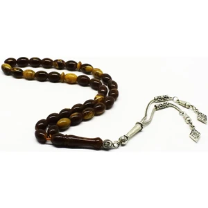 Tesbih Pasajı Mozaik Kahverengi Toz Kehribar Tesbih