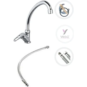 Mermerden Tekli Mix Tezgahüstü Tek Su Çıkışlı Lavabo Bataryası